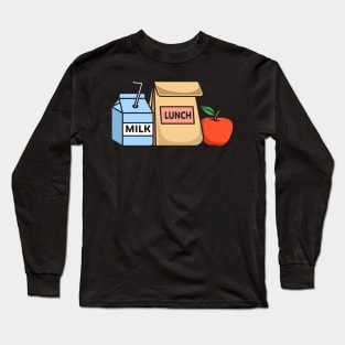 Lunch Milk Apple Long Sleeve T-Shirt